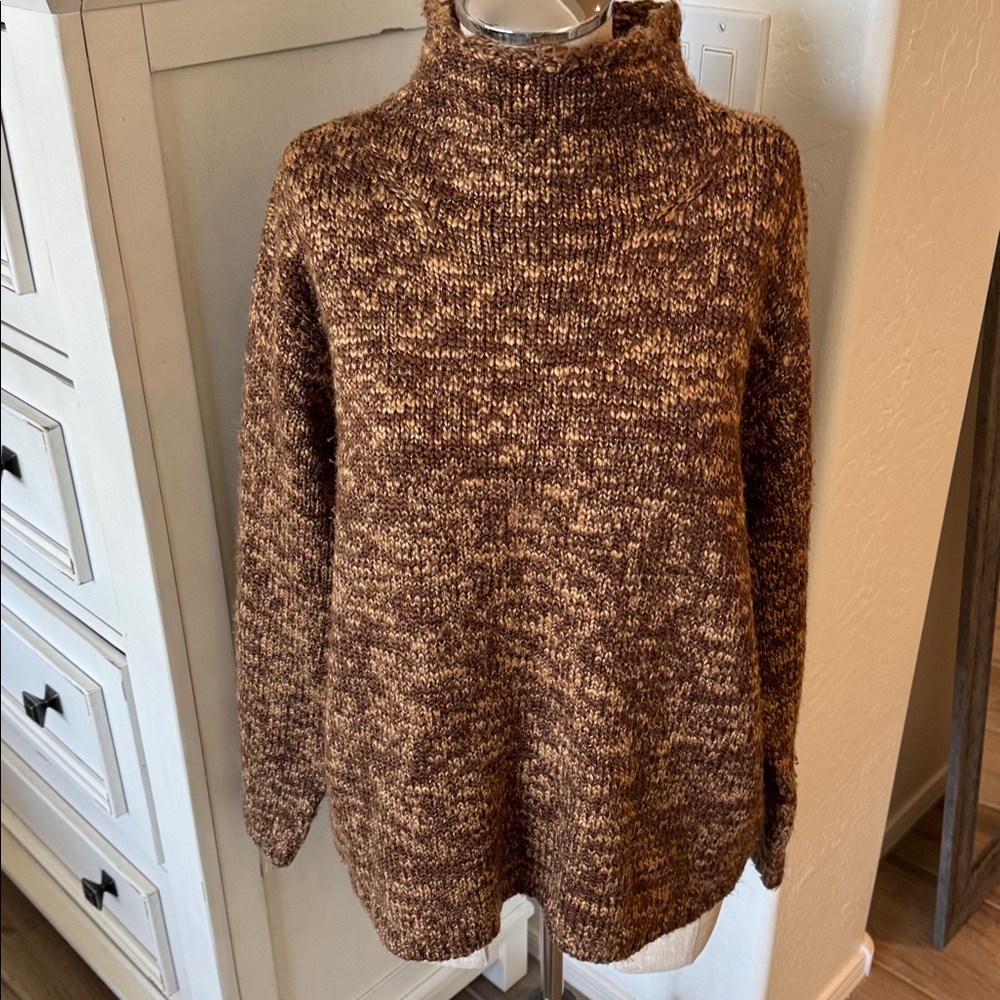 Vintage Liz Claiborne XL wool blend funnel neck sweater